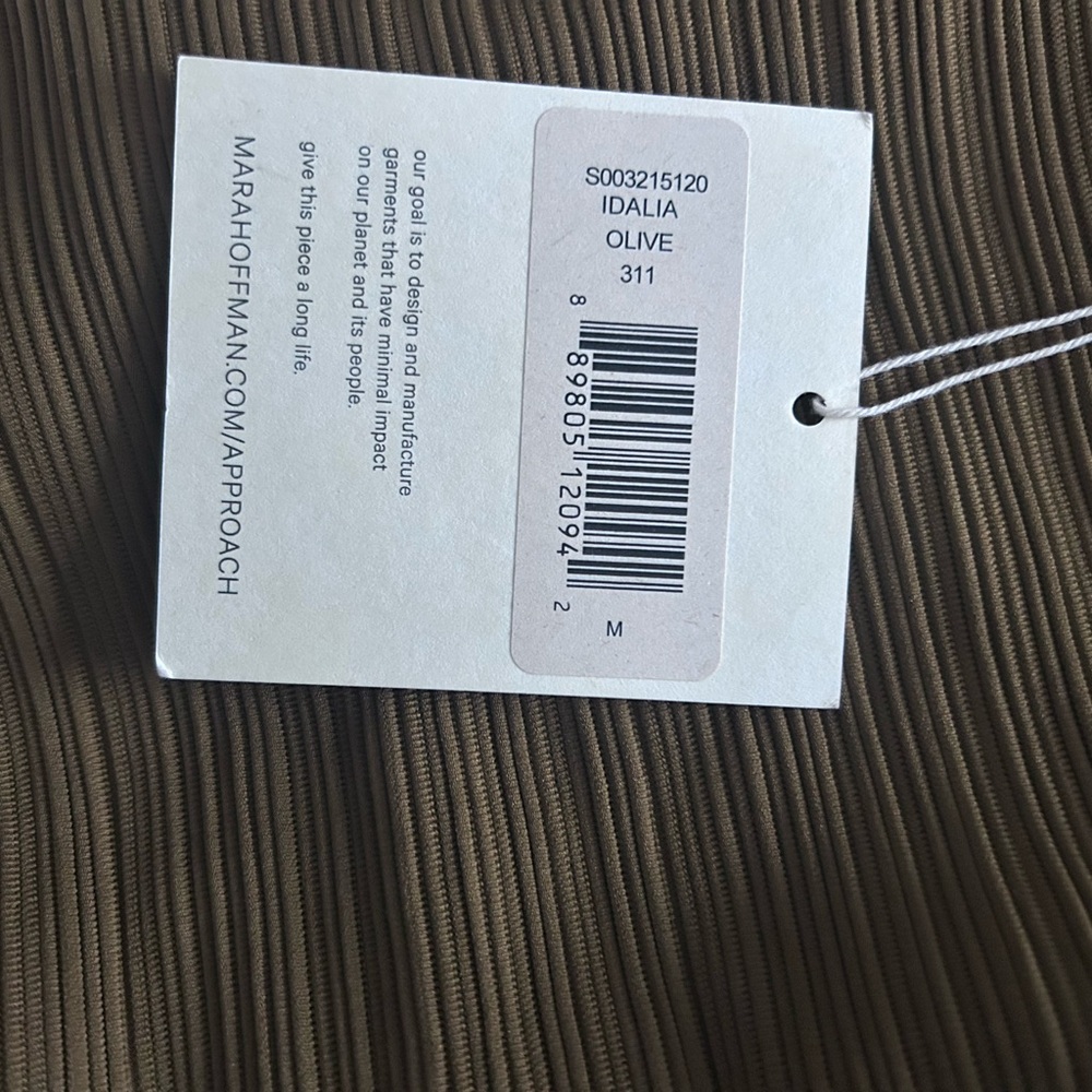 Mara Hoffman Olive Ribbed Swimwear NWT - Picture 4 of 6